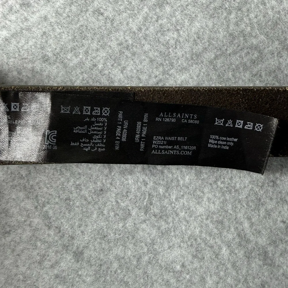All Saints Ezra Waist Belt Leather Tan Western Minimalist Boho Womens‎ XS